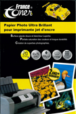 PAPIER PHOTO ultra brillant FRANCETONER PAFT10X15_BRI200