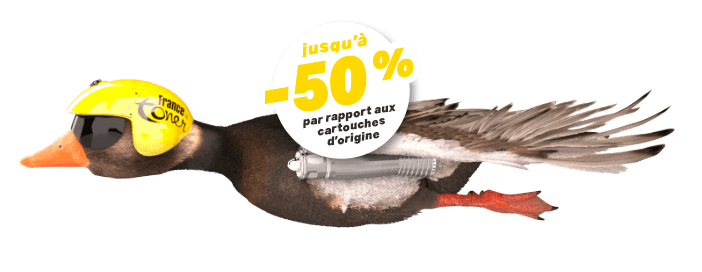 Jusqu'à -50% par rapport aux cartouches d'origine