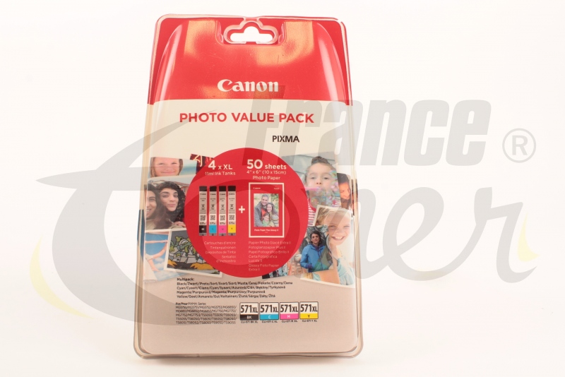Cartouches D'encre Compatibles Canon PGI-570 XL Noir & CLI-571 XL Couleur - Pour TS 5050