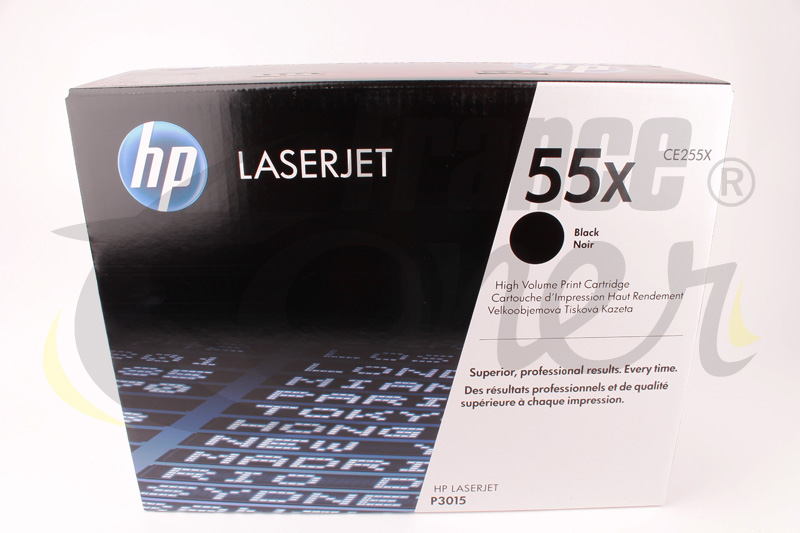 2 Toners Noirs Compatibles CE255X/55X Pour HP LaserJet P3015 - Marque Visiodirect