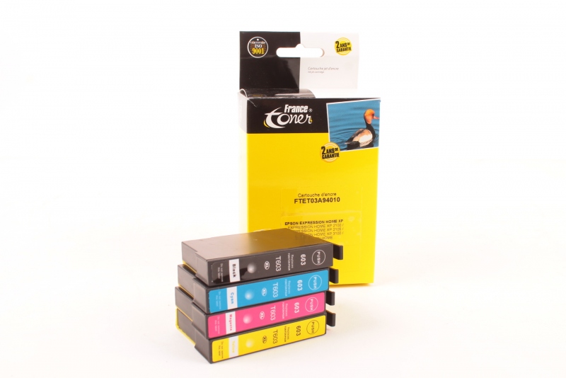 Pack de 4 cartouches d'encre compatibles FranceToner équivalent à 603XL Série étoile de mer