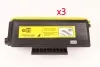 Pack de 3 toners FranceToner équivalent à BROTHER TN3280 (TN-3280_X3) - NOIR - Format XL