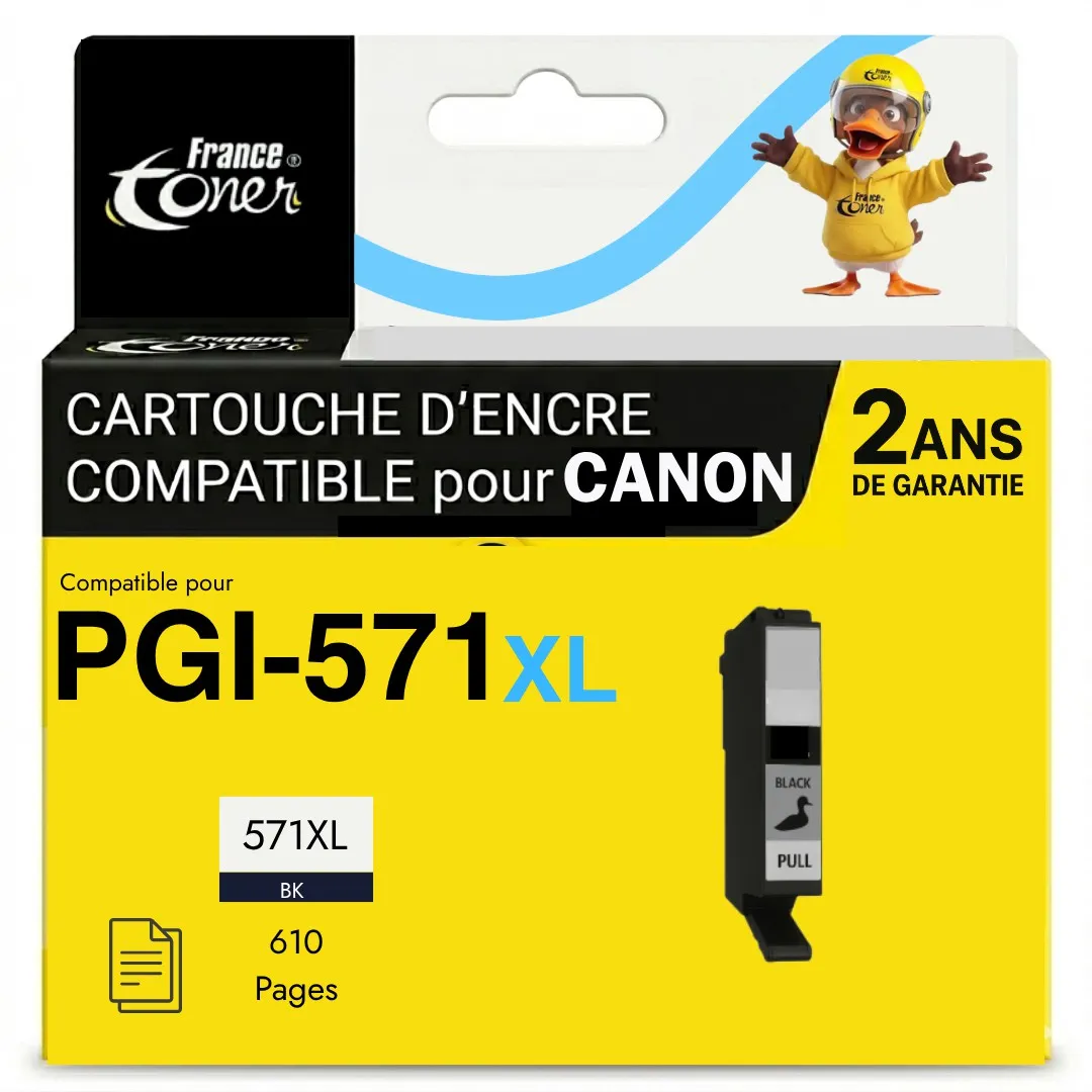 Cartouche d'encre FranceToner équivalent à CANON CLI571BKXL (331C001) - NOIR - Format XL