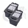 Pack de 2 cartouches d'encre générique équivalent à CANON PG512 (PG512BK_X2) - NOIR - Format XL