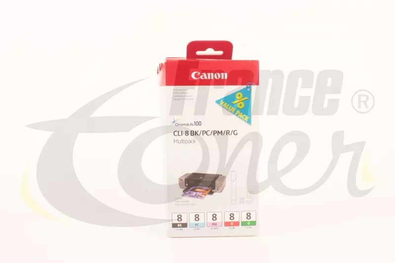 Pack de 5 cartouches d'encre CANON CLI8 (0620B0...