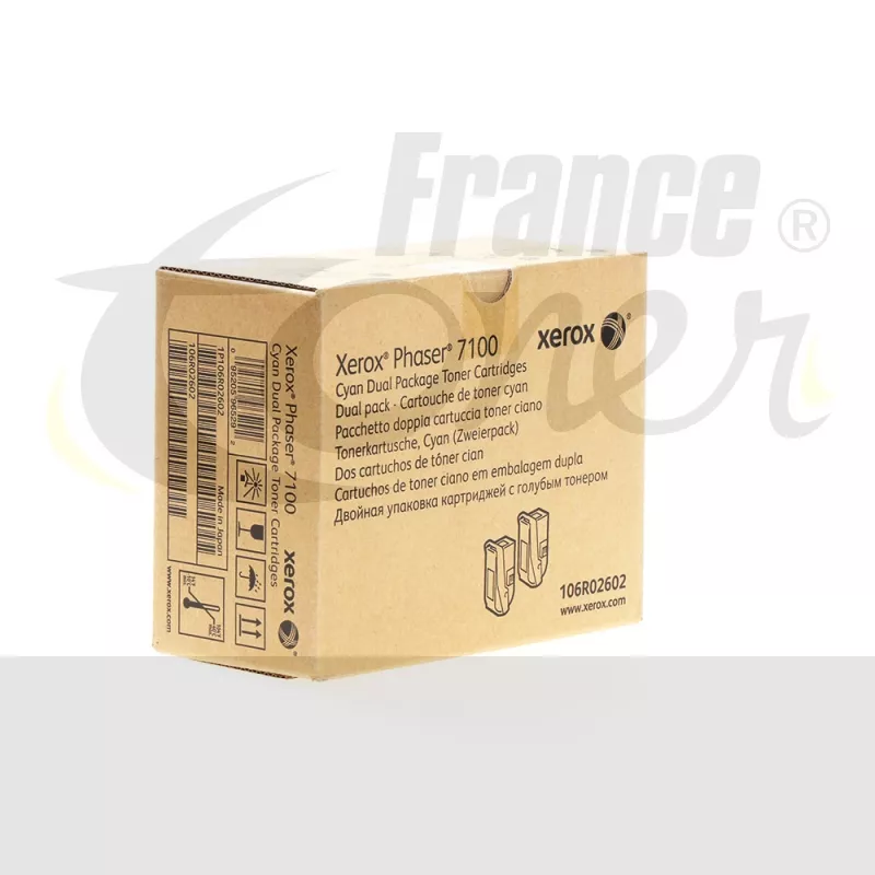 Toner XEROX 106R02602 - CYAN (bleu) - Format XL