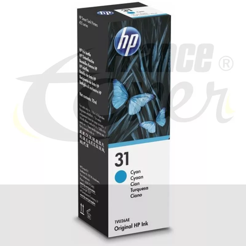 Recharge Encre HP 31 (1VU26AE) - CYAN (bleu) -...