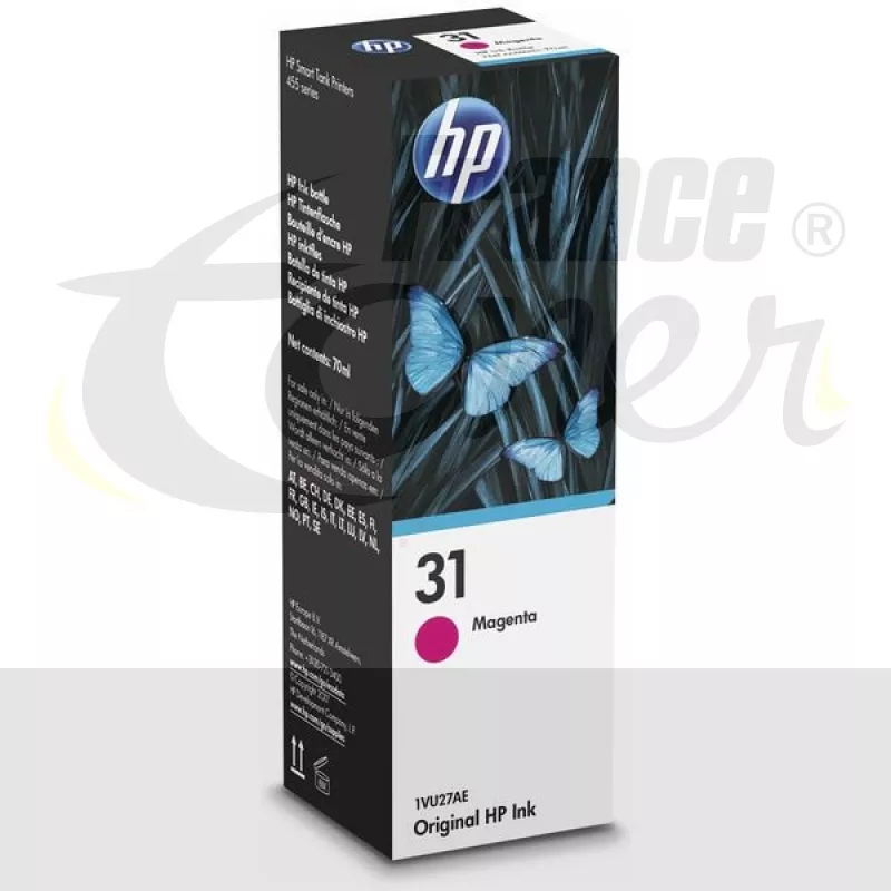 Recharge Encre HP 31 (1VU27AE) - MAGENTA (rouge...