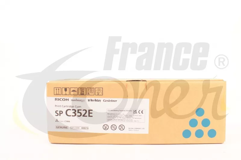 Toner RICOH 408216 - CYAN (bleu) - Format Standard