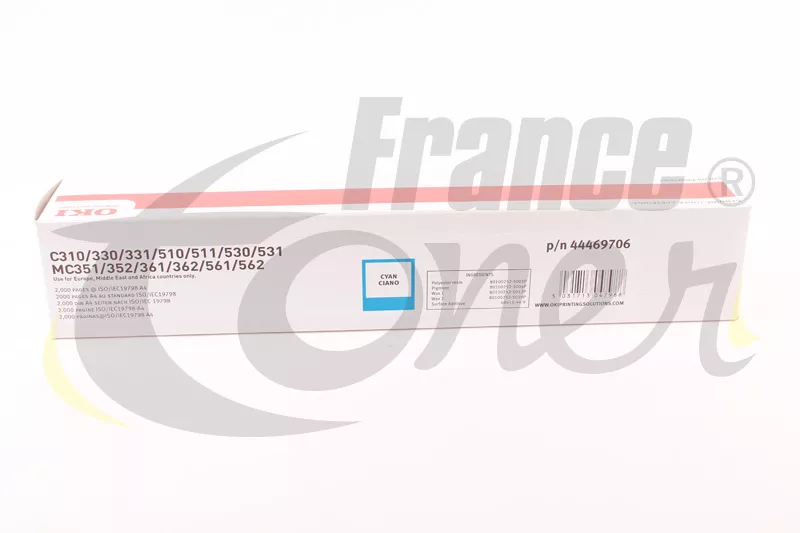 Toner OKI 44469706 - CYAN (bleu) - Format Standard