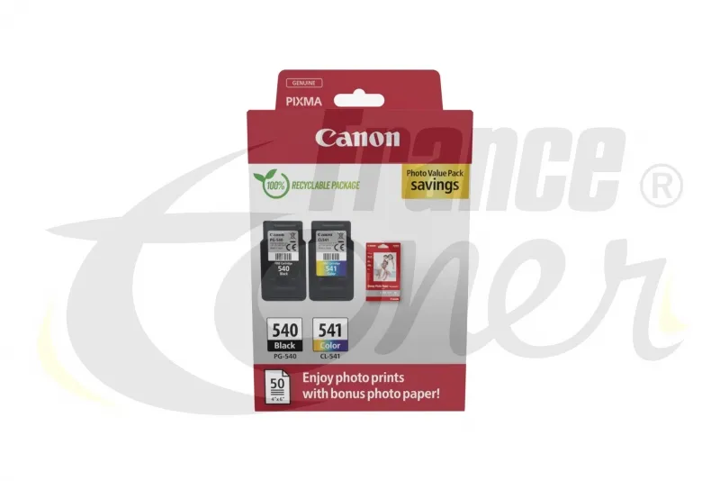 Pack de 2 cartouches d'encre CANON PG540 & CL54...