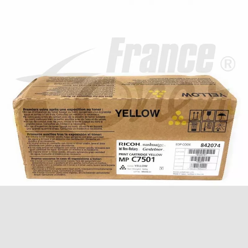Toner RICOH 842074 - JAUNE - Format Standard