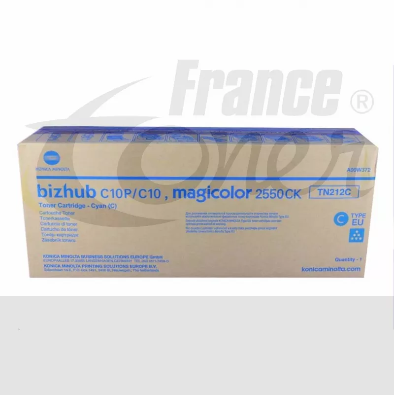 Toner KONICA.MINOLTA A00W372 - CYAN (bleu) - Fo...