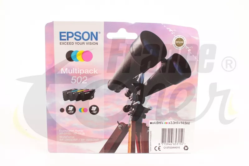 Pack de 4 cartouches d'encre EPSON 502 Série ju...