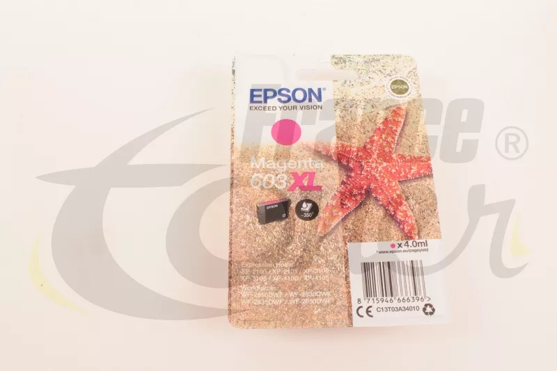 Epson 603 Etoile de Mer Noir, Cartouche d'encre d'origine, XP-2100 XP-2105  XP-2150 XP-2155 XP-3100 XP-3105 XP-3150 XP-3155 XP-4100 XP-4150 WF-2810DWF