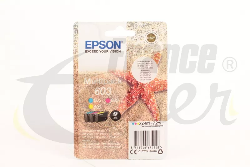 Pack de 3 cartouches d'encre EPSON 603 - Série...