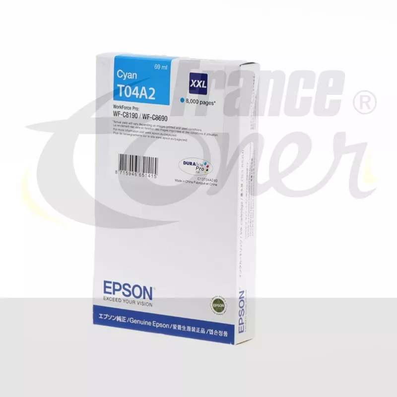 Cartouche d'encre EPSON C13T04A240 - CYAN (bleu...