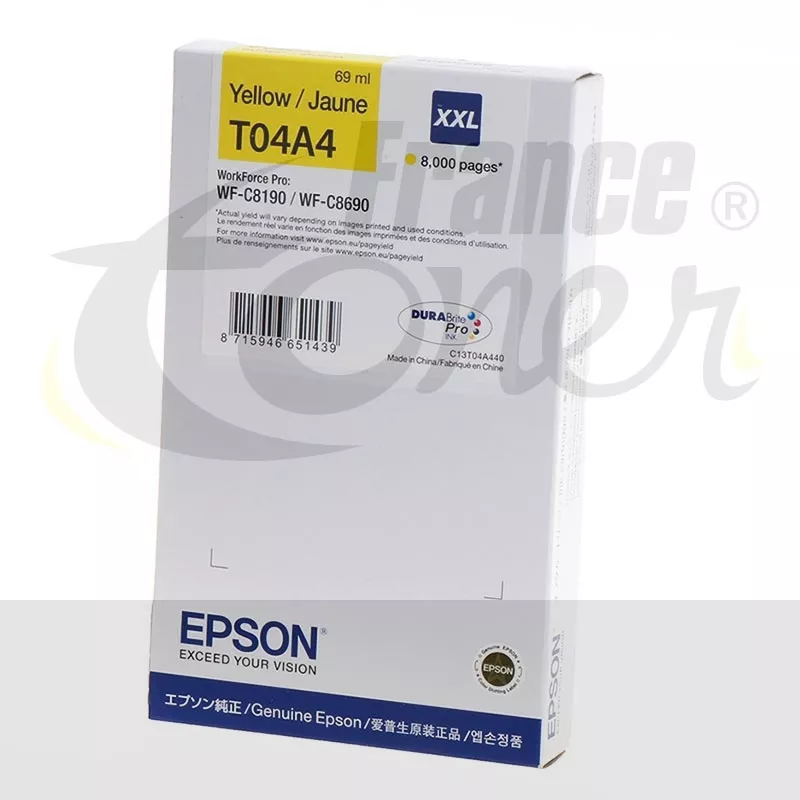 Cartouche d'encre EPSON C13T04A440 - JAUNE - Fo...