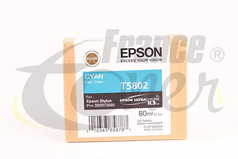 Cartouche d'encre T5802 (C13T580200) - CYAN (bleu)