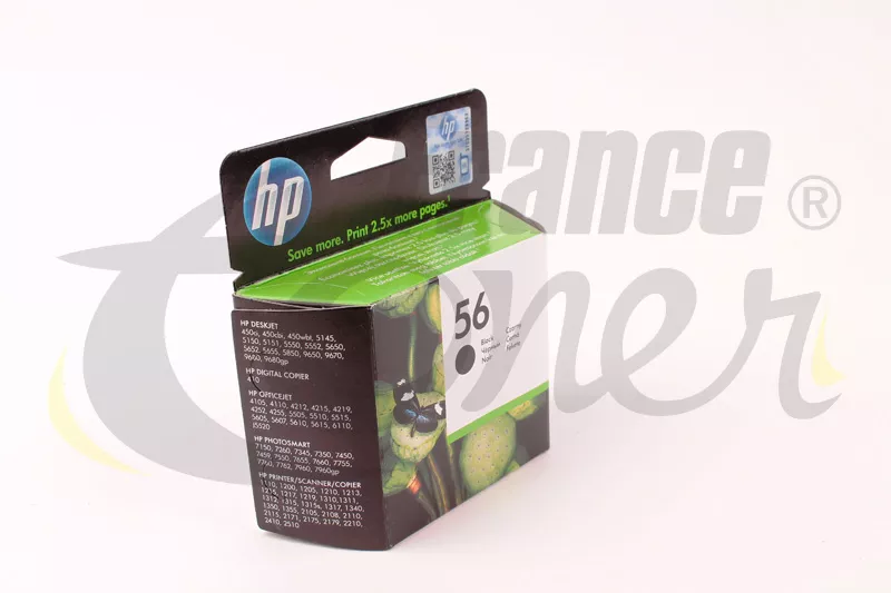 Cartouche d'encre HP 56 (C6656AE) - NOIR - Format Standard