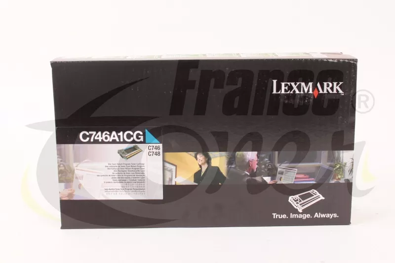 Toner LEXMARK C746A1CG - CYAN (bleu) - Format S...
