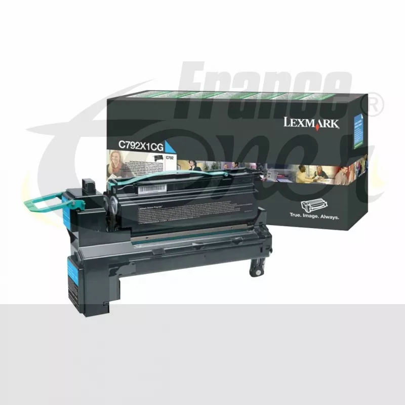 Toner LEXMARK C792X1CG - CYAN (bleu) - Format XL