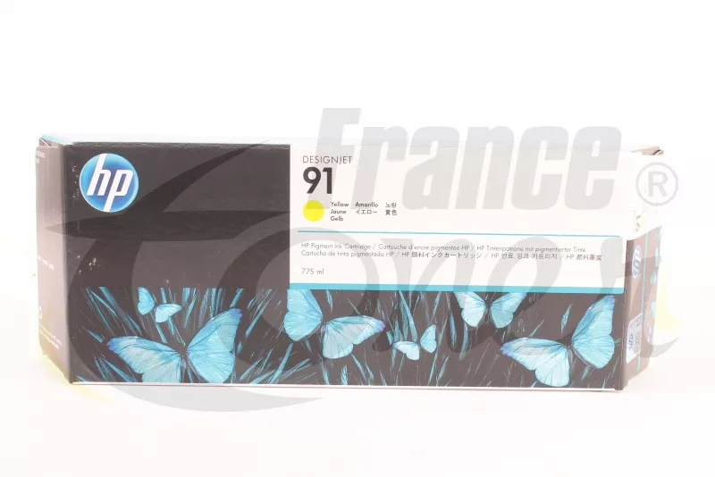 Cartouche d'encre HP 91 (C9469A) - JAUNE - Form...