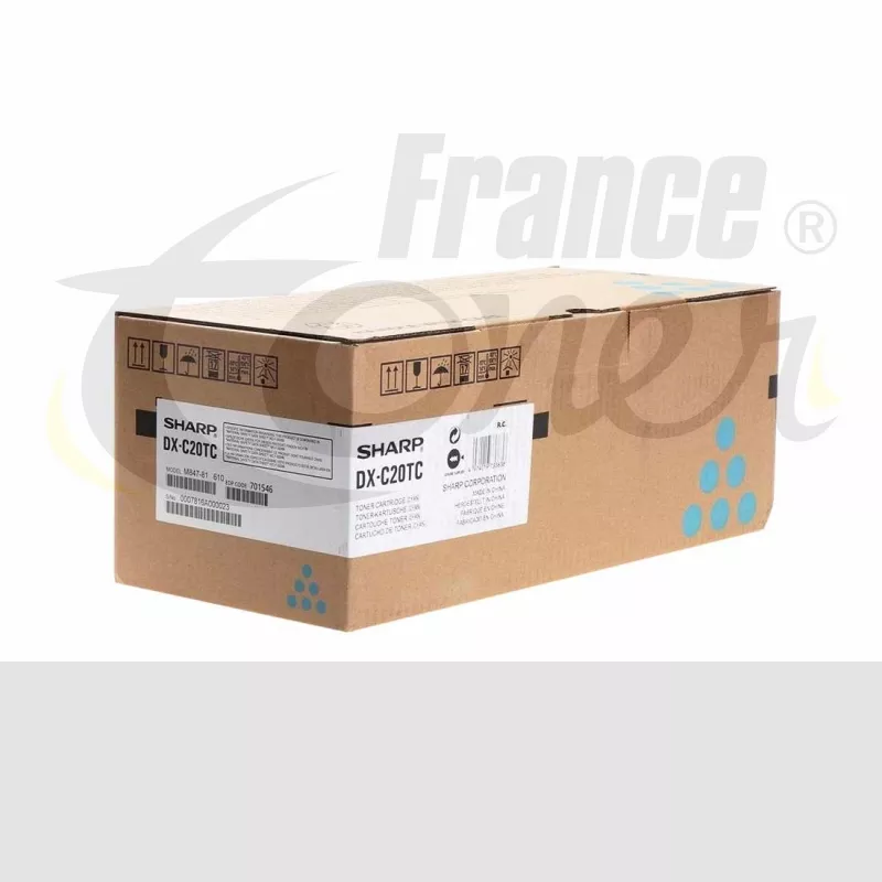 Toner SHARP DXC20TC - CYAN (bleu) - Format Stan...
