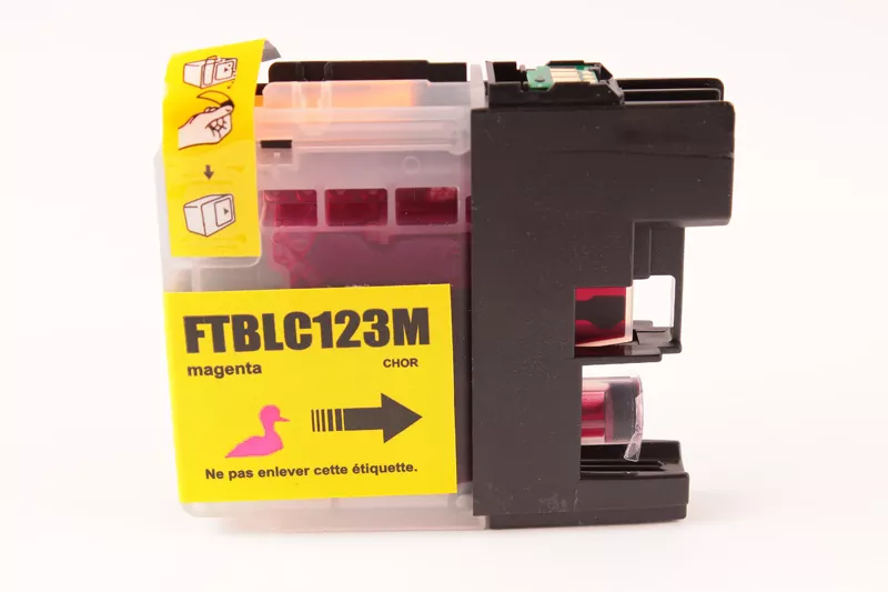 Cartouche d'encre FranceToner équivalent à BROTHER LC-123M Cupcake (LC-123M) - MAGENTA (rouge) - Format Standard
