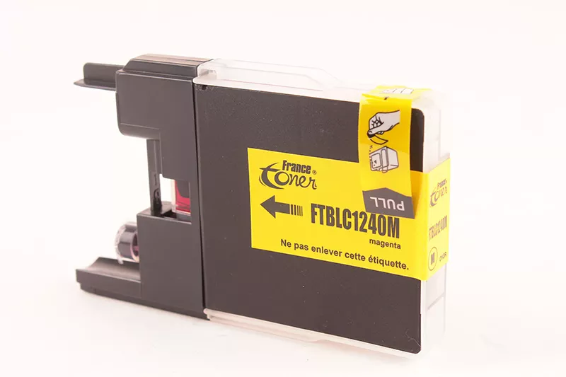 Cartouche d'encre FranceToner équivalent à BROTHER LC-1240M - MAGENTA (rouge) - Format Standard