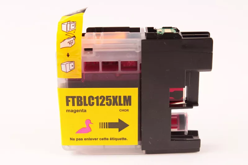 Cartouche d'encre FranceToner équivalent à BROTHER LC-125XLM Réveil (LC-125XLM) - MAGENTA (rouge) - Format XL
