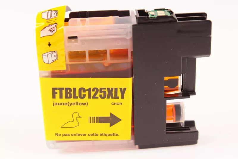 Cartouche d'encre FranceToner équivalent à BROTHER LC-125XLY Réveil (LC-125XLY) - JAUNE - Format XL