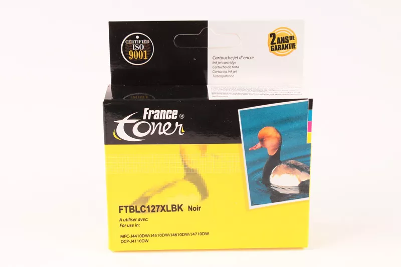 Cartouche d'encre FranceToner équivalent à BROTHER LC-127XLBK Violon (LC-127XLBK) - NOIR - Format XL