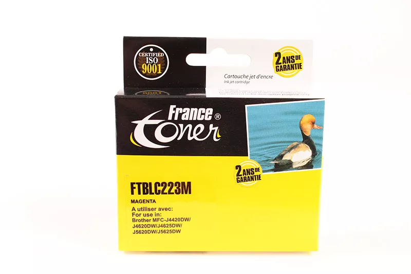 Cartouche d'encre FranceToner équivalent à BROTHER LC-223M Cerf Volant (LC-223M) - MAGENTA (rouge) - Format Standard