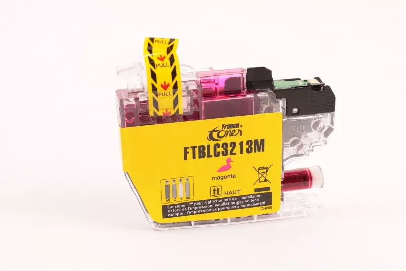Cartouche d'encre FranceToner équivalent à BROTHER LC-3213M - MAGENTA (rouge) - Format Standard