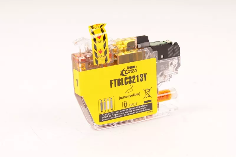 Cartouche d'encre FranceToner équivalent à BROTHER LC-3213Y - JAUNE - Format Standard