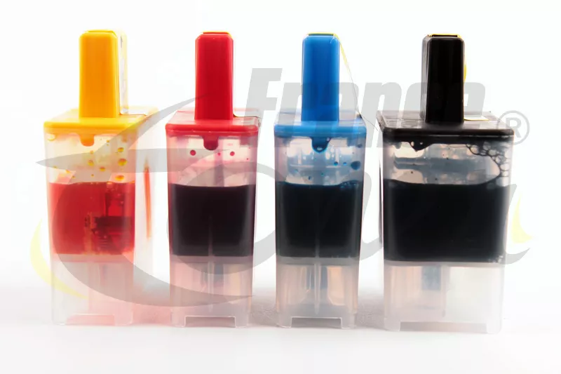 Pack de 4 cartouches d'encre FranceToner équivalent à BROTHER LC900_BKCMY (LC900BK-C-M-Y) - 4 COULEURS - Format Standard