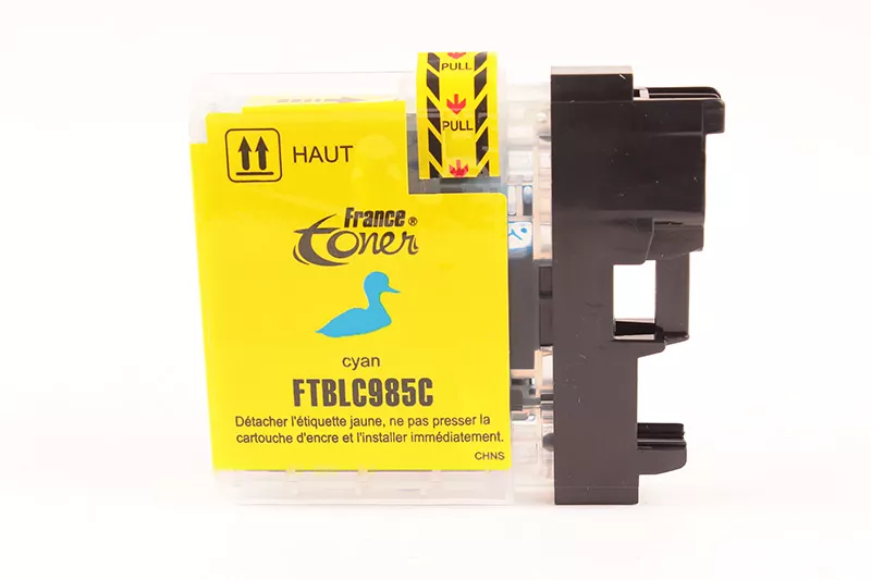 Cartouche d'encre FranceToner équivalent à BROTHER LC-985C (LC985C) - CYAN (bleu) - Format Standard