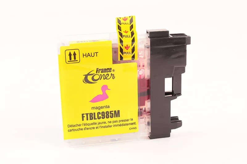 Cartouche d'encre FranceToner équivalent à BROTHER LC-985M (LC985M) - MAGENTA (rouge) - Format Standard