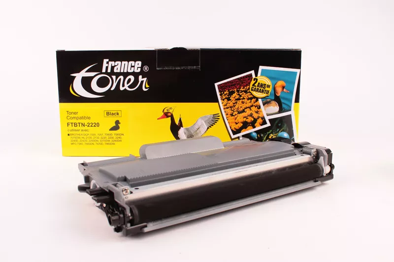 Toner FranceToner équivalent à BROTHER TN2220 (TN-2220) - NOIR - Format Standard
