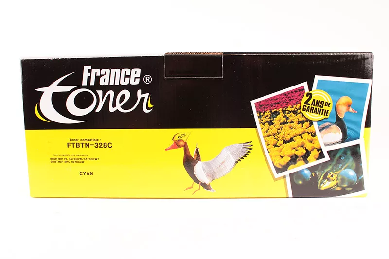 Toner FranceToner équivalent à BROTHER TN328C (TN-328C) - CYAN (bleu) - Format XL