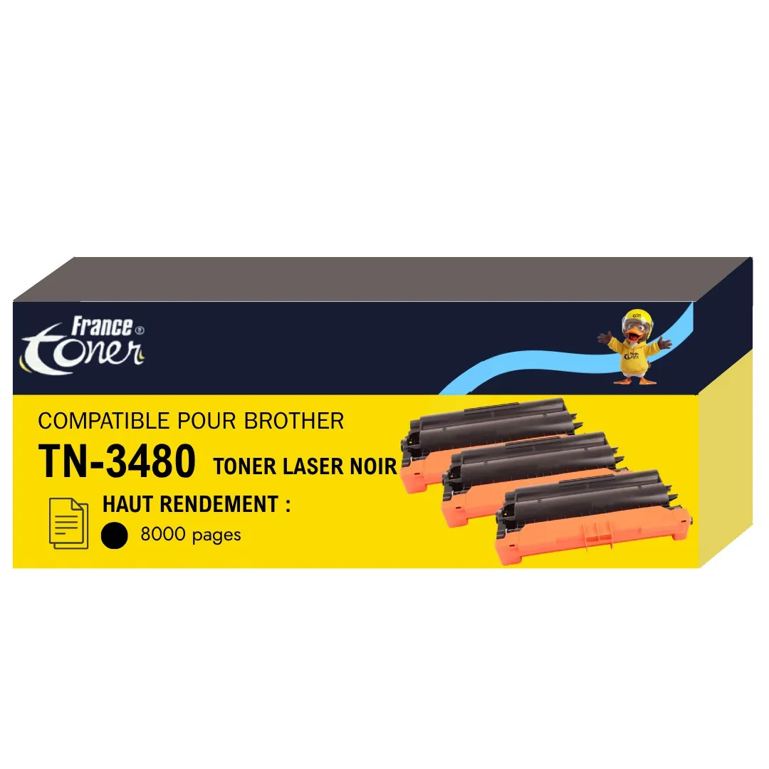 Pack de 3 toners FranceToner équivalent à BROTH...