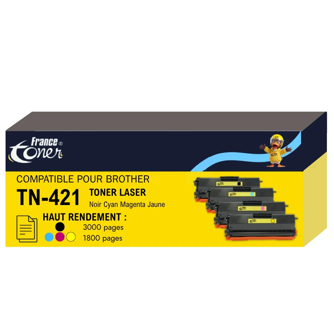 Pack de 4 toners FranceToner équivalent à BROTH...