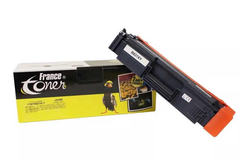 Toner FranceToner équivalent à BROTHER TN821 (TN-821XLY) - JAUNE - Format XL