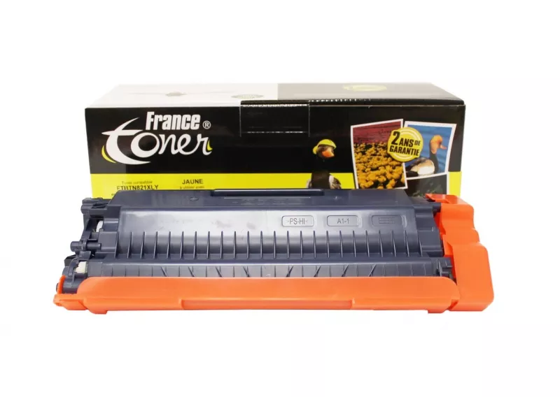 Toner FranceToner équivalent à BROTHER TN821 (TN-821XLY) - JAUNE - Format XL