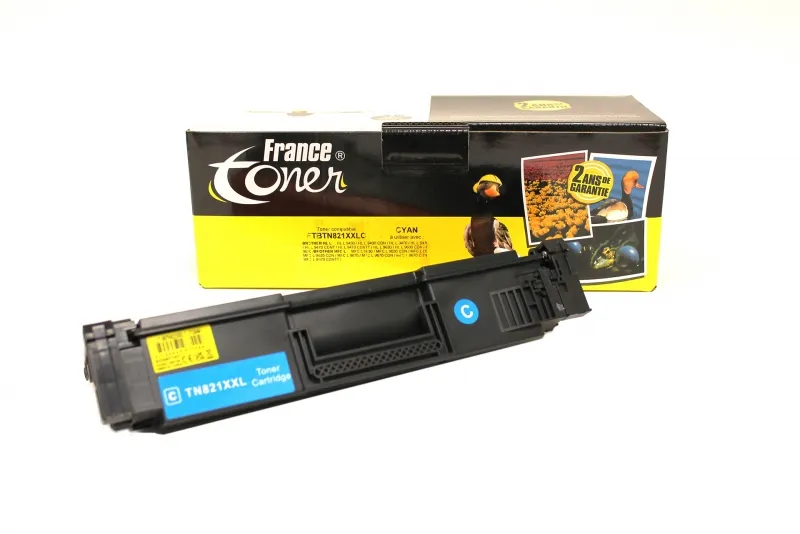 Toner FranceToner équivalent à BROTHER TN821 (TN-821XXLC) - CYAN (bleu) - Format XXL