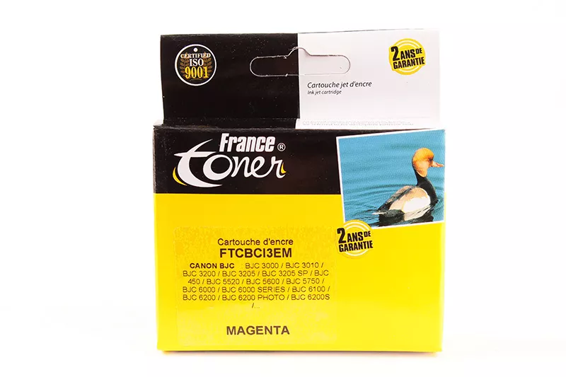 Cartouche d'encre FranceToner équivalent à CANON BCI-3EM (BCI3EM) - MAGENTA (rouge) - Format Standard