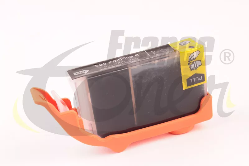 Cartouche d'encre FranceToner équivalent à CANON BCI-6BK - NOIR - Format Standard