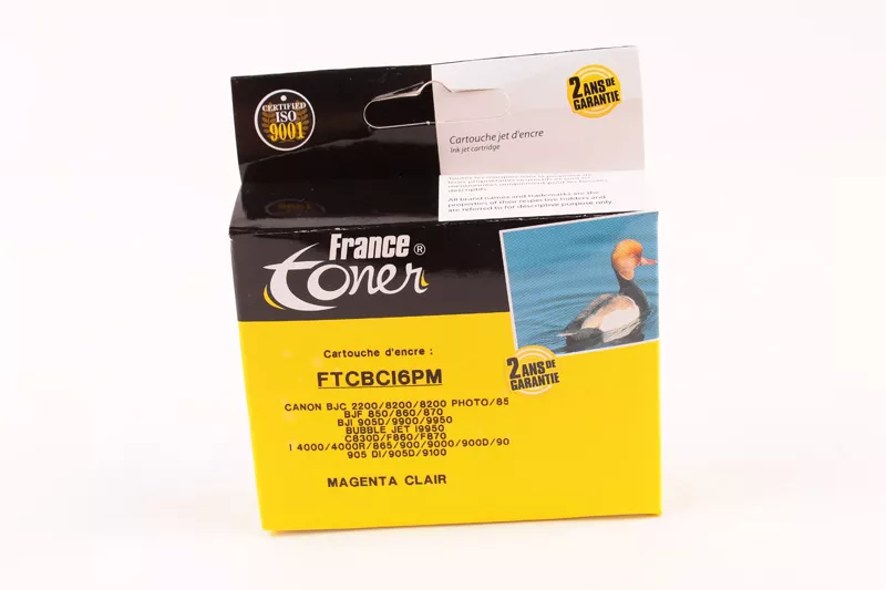 Cartouche d'encre FranceToner équivalent à CANON BCI-6PM - MAGENTA PHOTO - Format Standard