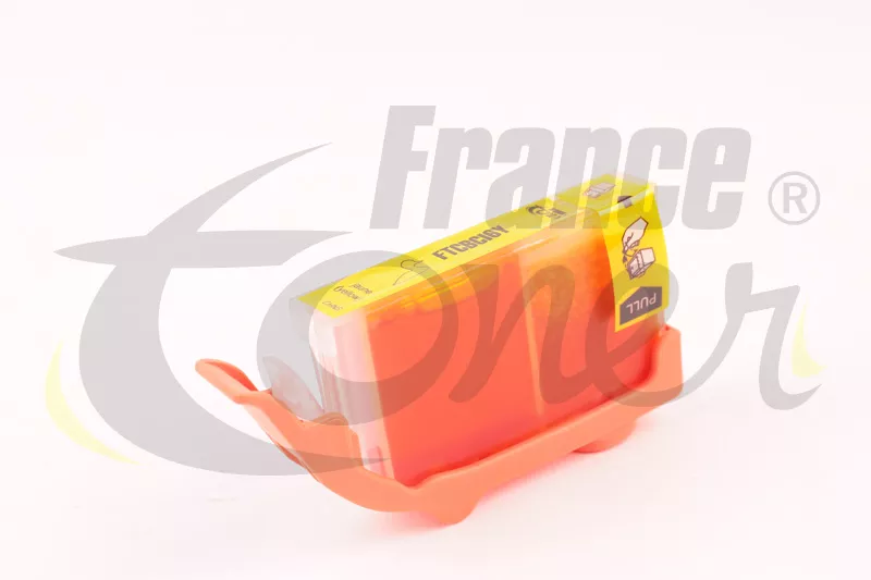 Cartouche d'encre FranceToner équivalent à CANON BCI-6Y - JAUNE - Format Standard